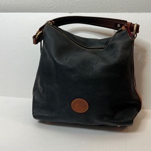 Dooney & Burke Black Leather Tassel Tote Bag